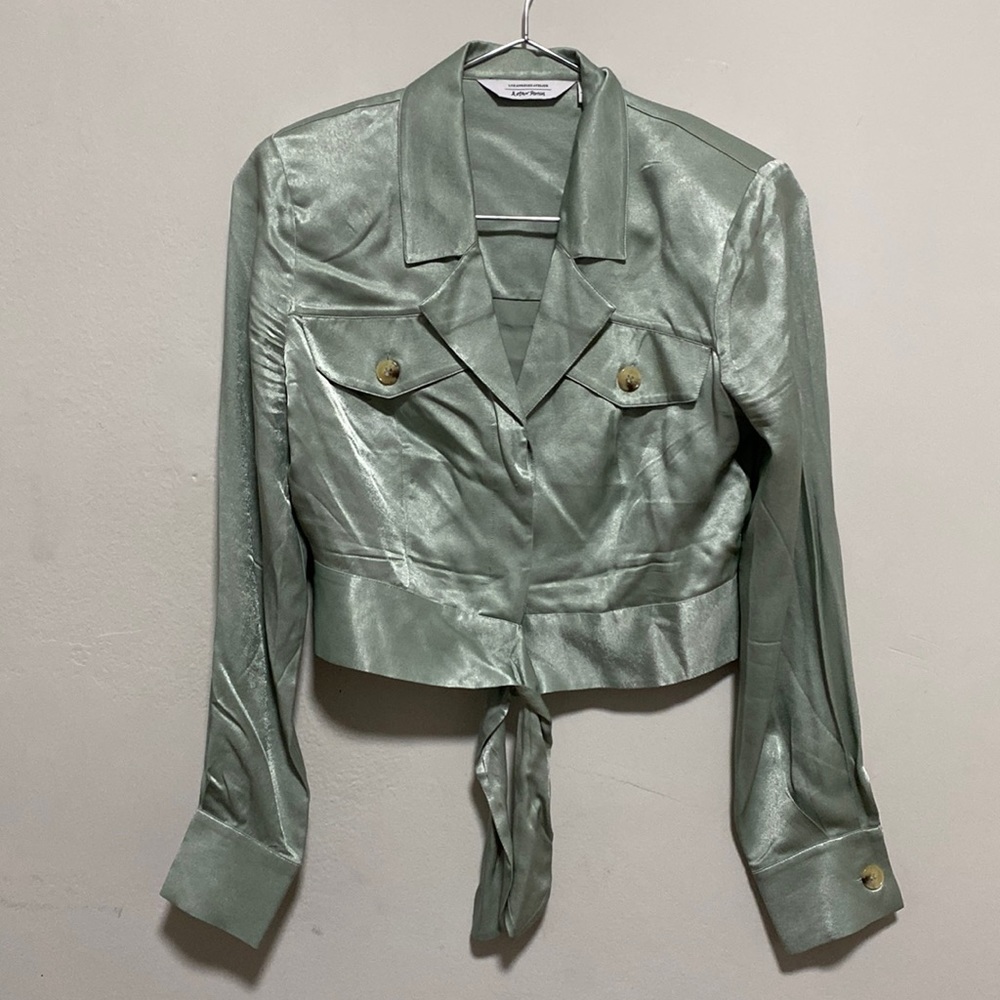 Crop Top Collared Shirt